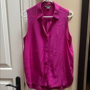 Vince Fuchsia Sleeveless Blouse